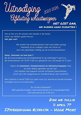 Jaarafsluiting ijsvereniging Rijndijk/Hoge Mors