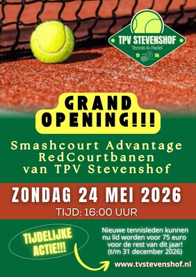 Opening nieuwe tennisbanen
