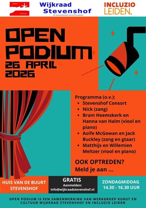 Open Podium op 26 april